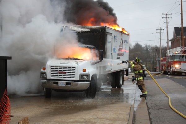 Blaze Destroys Truck, Cargo in Union